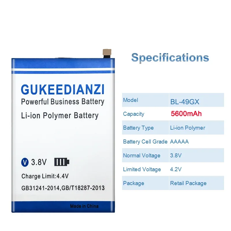 BL-49GX Mobile Phone Battery For Infinix X690/Note 7 10/X657/X693/Note7 Note10/Hot 11S/X6812/Zero X 5600mAh High Capacity
