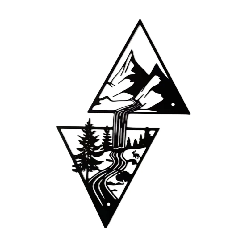 

Black Sign Minimalists Mountain Waterfall Sculpture Hanging Decor for Bedroom Drop shipping