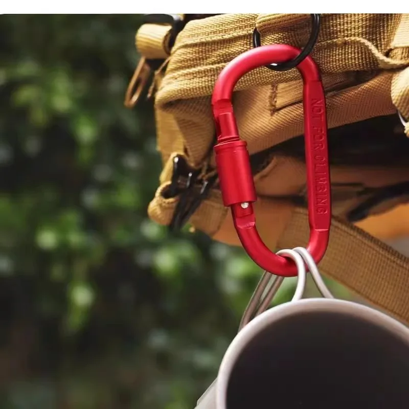 Outdoor Mountaineering Buckle Type D Quick-hanging Buckle Multi-functional Backpack Buckle Lightweight Keychain Clip Spring Hook