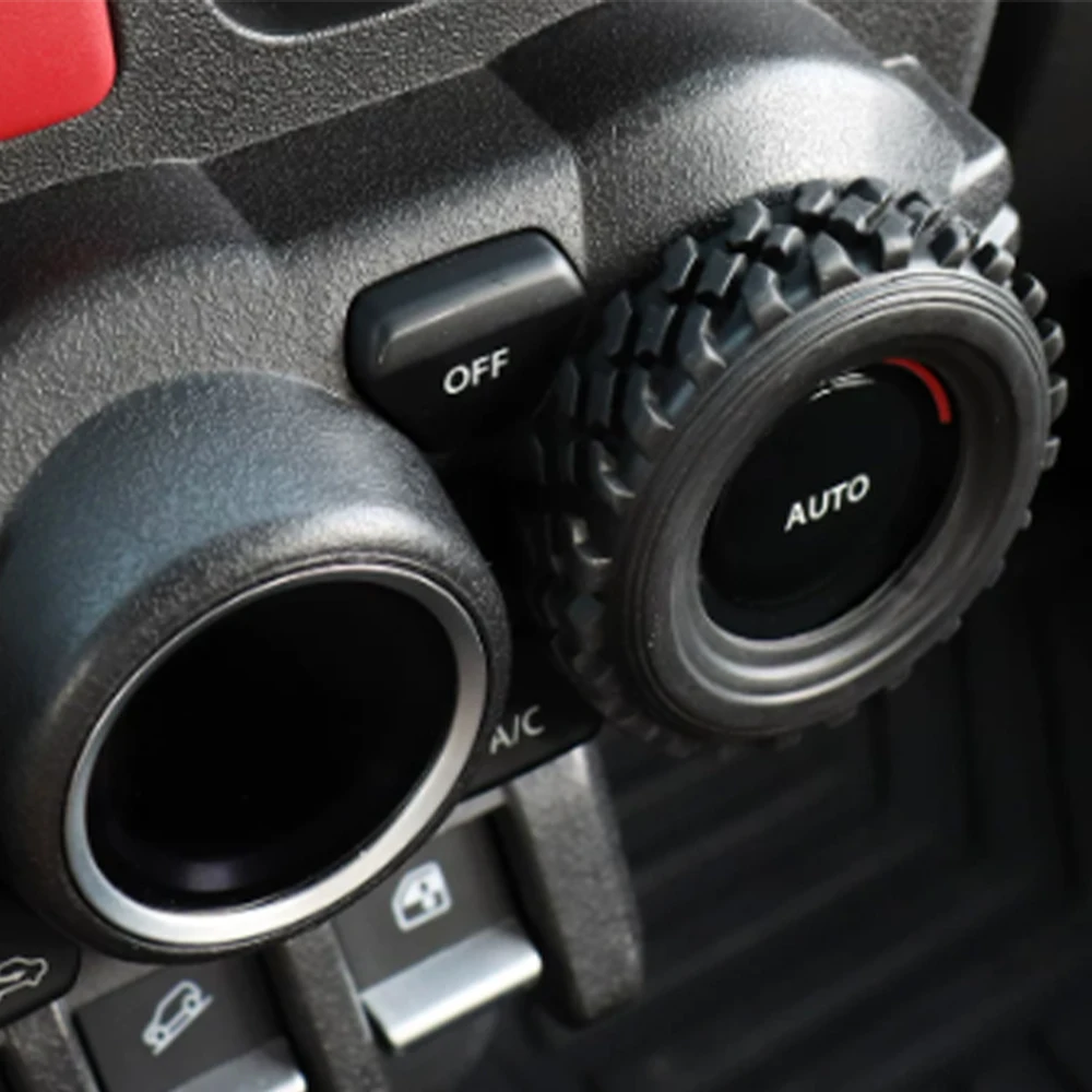 2 PCS Silicone Car Air Conditioner Switch Knob Cover for Suzuki Jimny JB64 JB74 2019-2026 JB64 JB74 5-doors Trim Ring JMN162