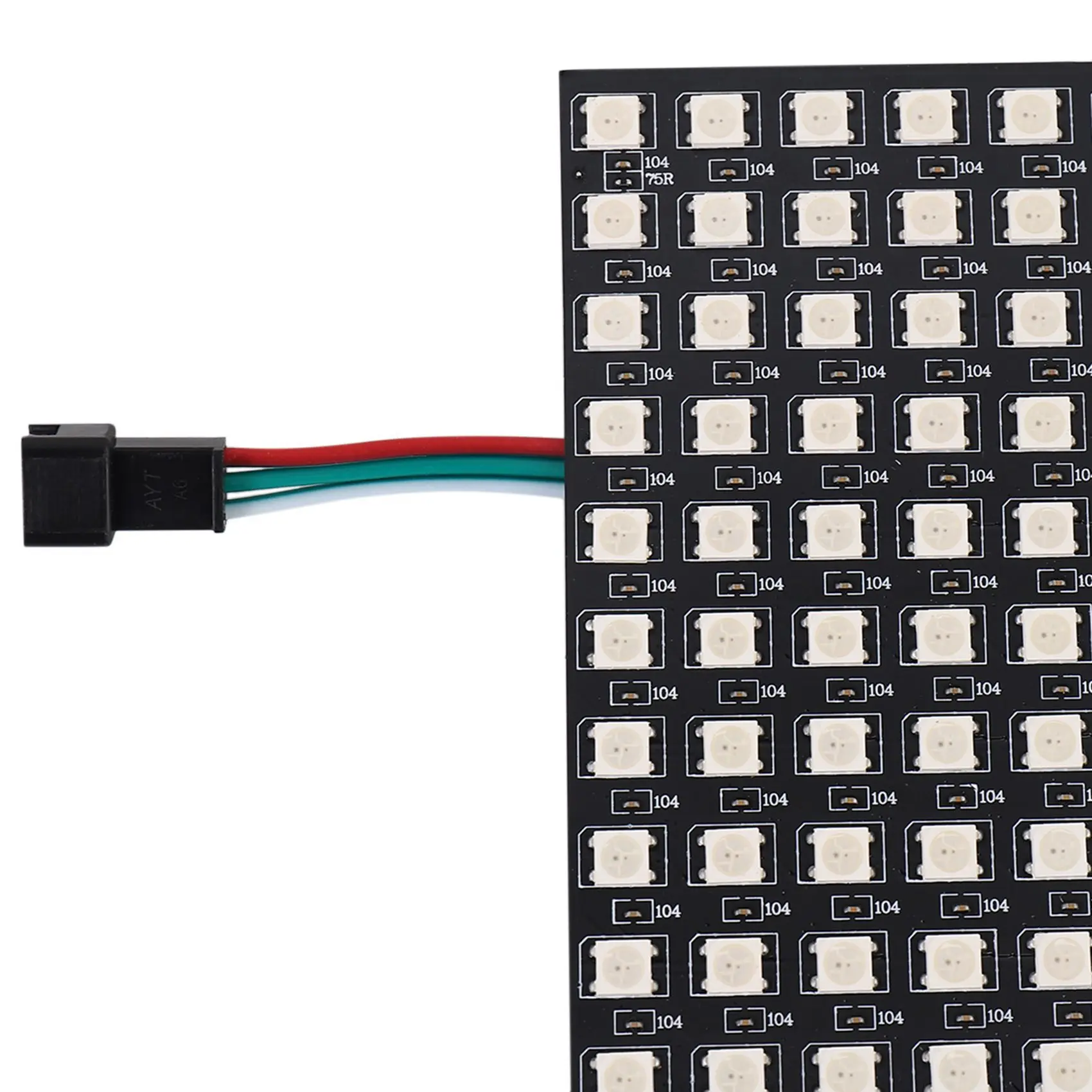 Pannello a matrice LED A68Z 4X, schermo LED indirizzabile individualmente a matrice di punti flessibile digitale WS2812B RGB 832 pixel