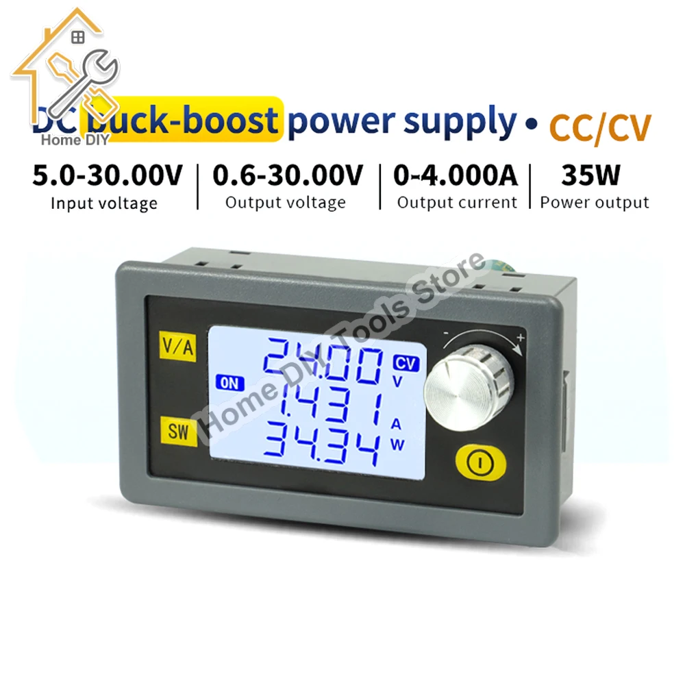 SK35H DC DC Buck Boost Converter CC CV 0.6-30V 4A 5V 6V 12V 24V Power Module Adjustable Regulated Laboratory Power Supply