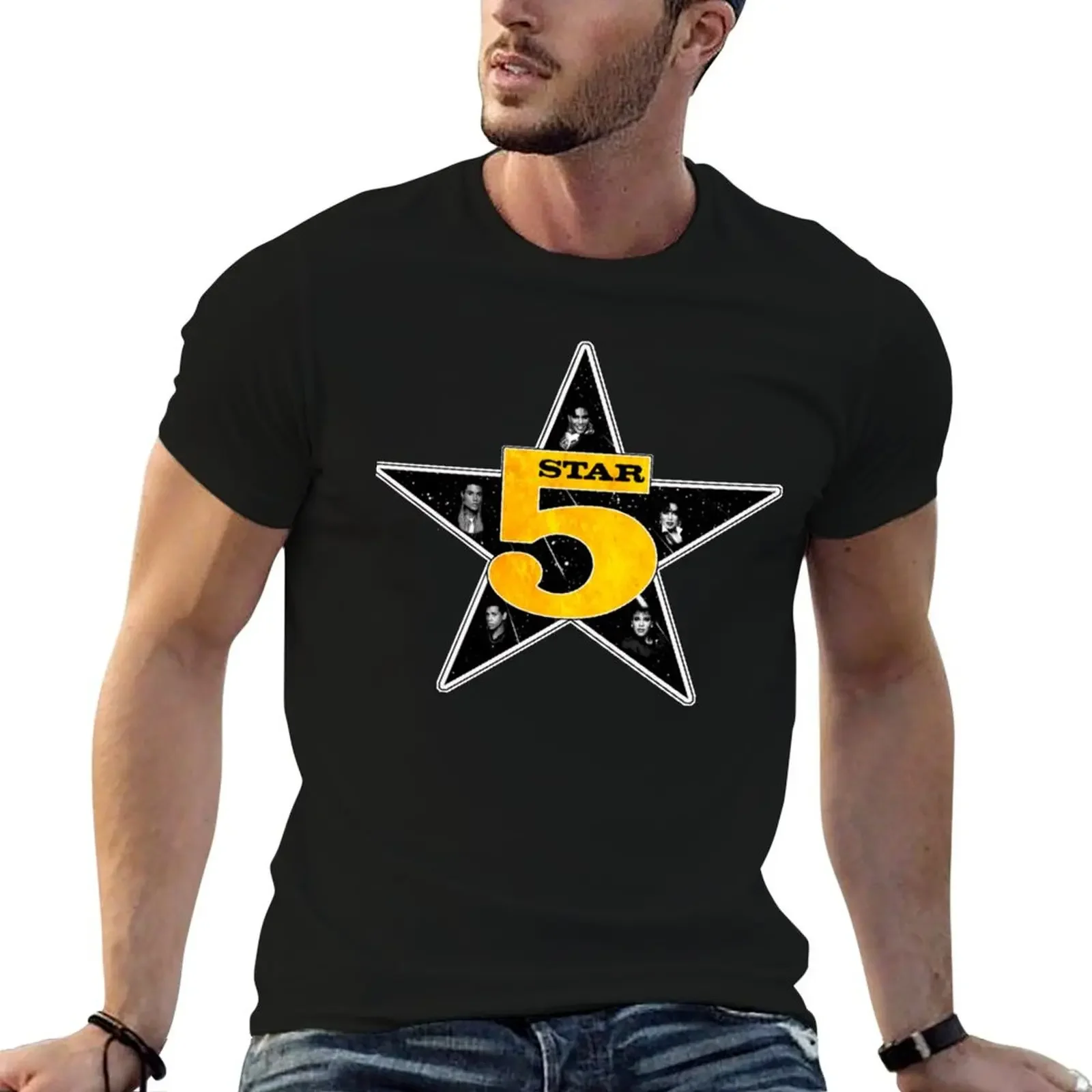 5 Star T-Shirt graphic shirts anime stuff sweat shirts graphic tee slim fit t shirts for men