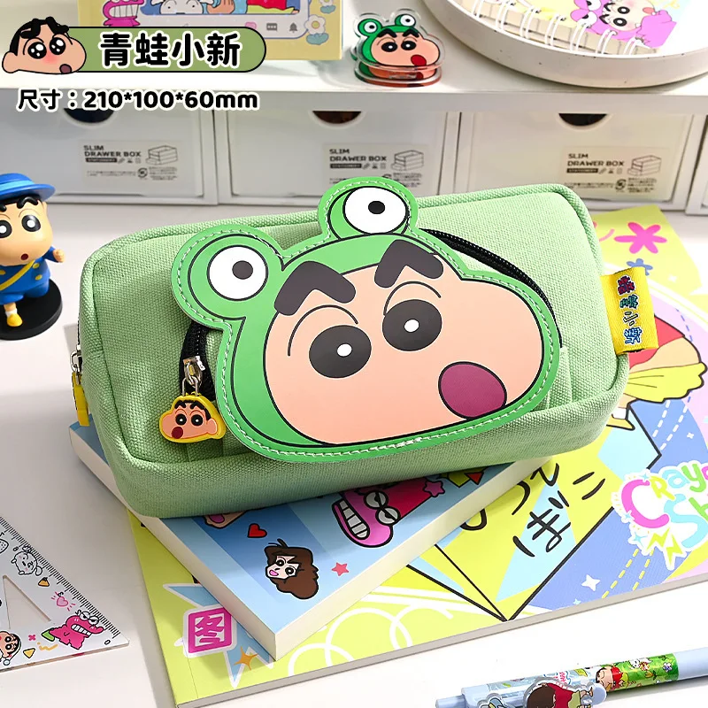 

Пенал-косметичка для ручек и карандашей «Крейон Шин-чан», школьный пенал для детей, мультяшный, для канцелярских принадлежностей