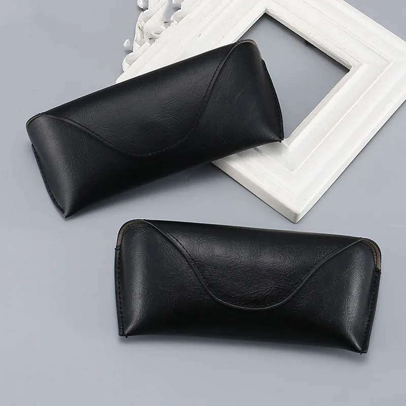 Sunglasses Box Set Leather Hard Case Black Red Colorful Blue Light Blocking Myopia Glasses Case Customized Logo