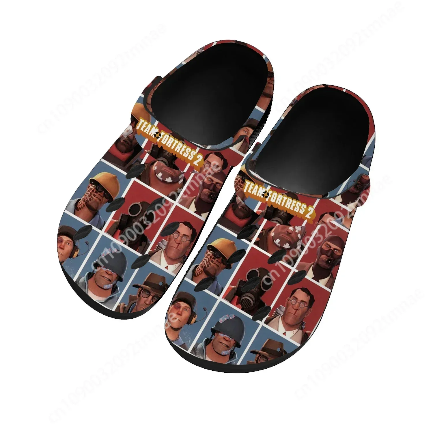 

Team Fortress 2 Home Clogs Cartoon Game Men Women Teenager Fashion Tailor Custom Water Shoes Garden Beach Hole Slippers Sandals