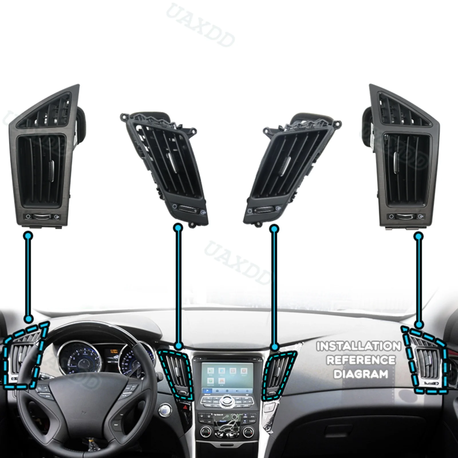 2011-2015 Kit For Hyundai Sonata Automotive Parts HVAC Outlet Grille Nozzle Car Ventilation Air Conditioning Equipment Assembly