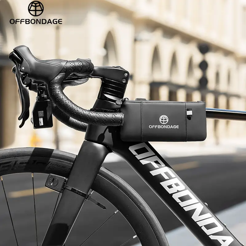 OFFBONDAGE bicycle top tube bag and side carrier for cycling