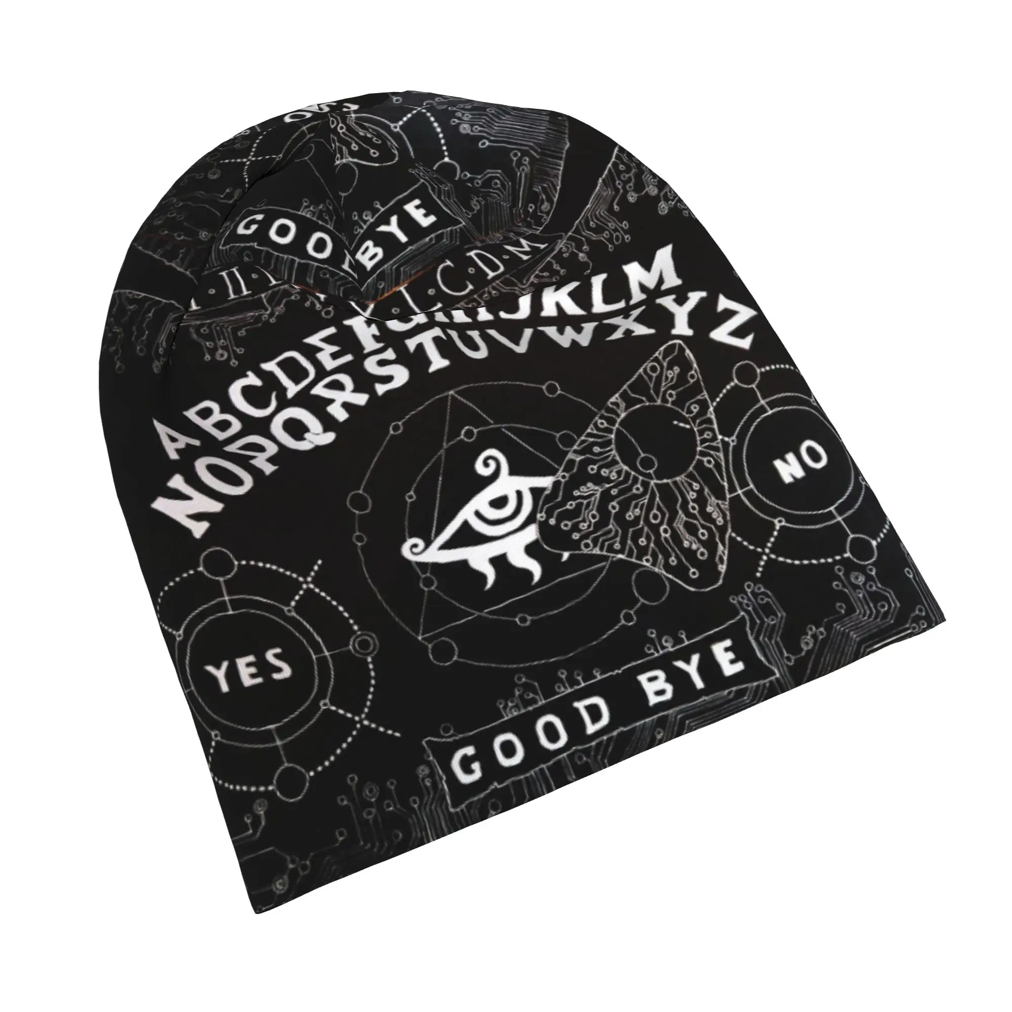 Ouija Board Demon Eye Skullies Beanies Hat Mystical Vintage Magic Casual Men Women Street Cap Warm Thermal Elastic Bonnet Hat