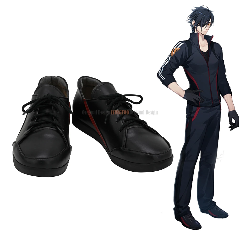 

Shokudaikiri Mitsutada Leather Shoes Cosplay Touken Ranbu Shokudaikiri Mitsutada Cosplay Boots Black Shoes Custom Made