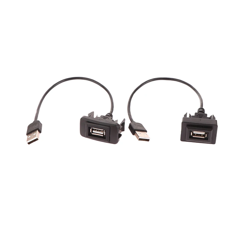 Car Dashboard Flush Mount USB Panel Extension Cable Adapter Socket For Vigo RAV4 Toyota Vios Levin