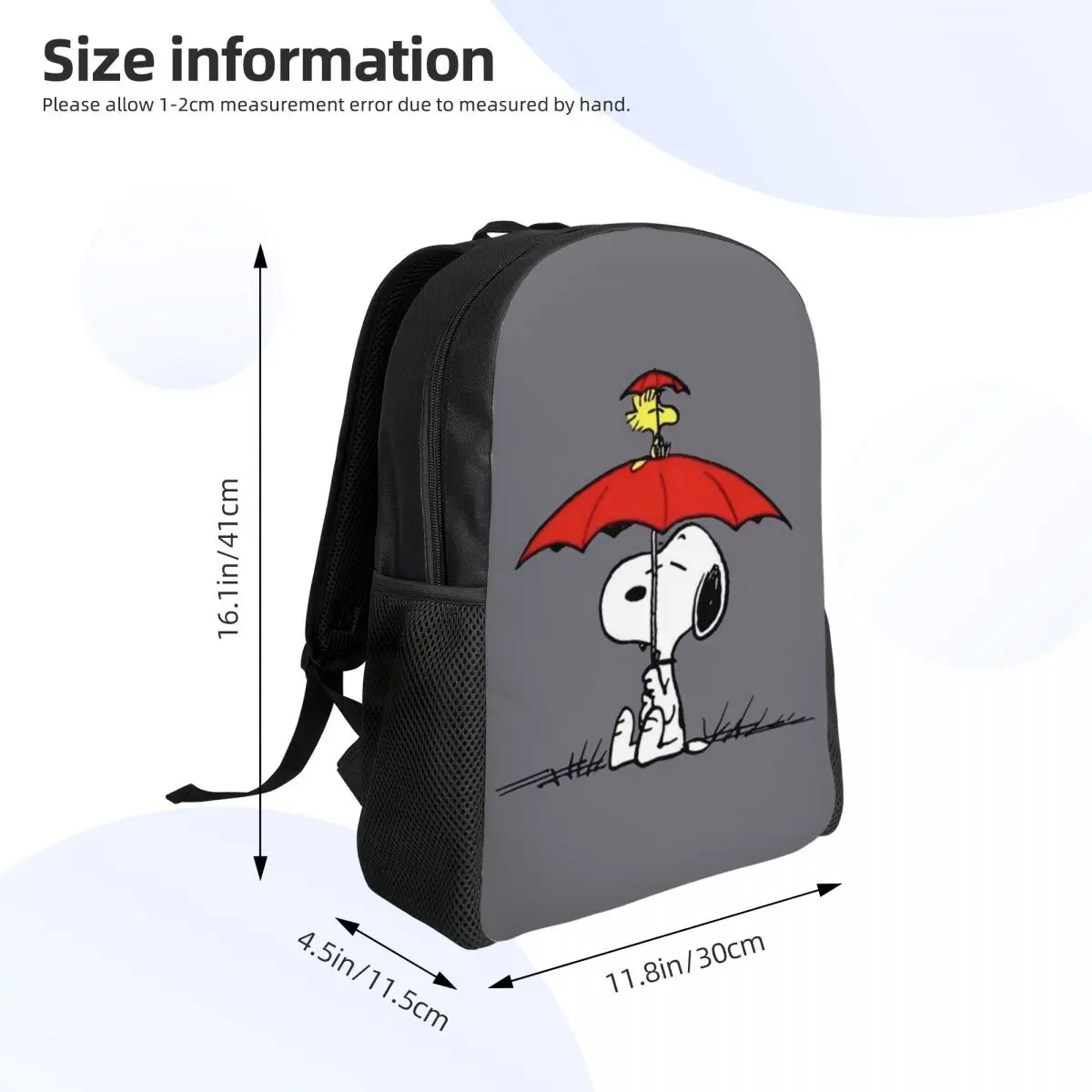 Niestandardowe plecaki S-Snoopys Woodstock dla kobiet mężczyzn Student College Bookbag pasuje do 15-calowych toreb na laptopa