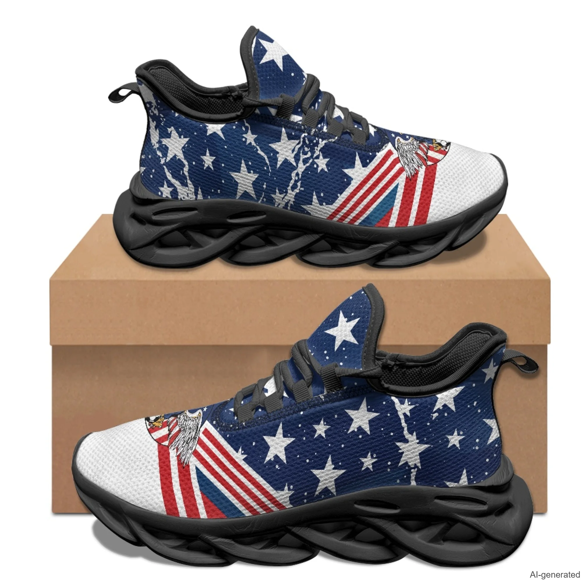 XIXIRIMIDO Max Soul Shoes American Flag Running Shoes for Men Lightweight Breathable Mesh Casual Fashion Women Snakers 35-48