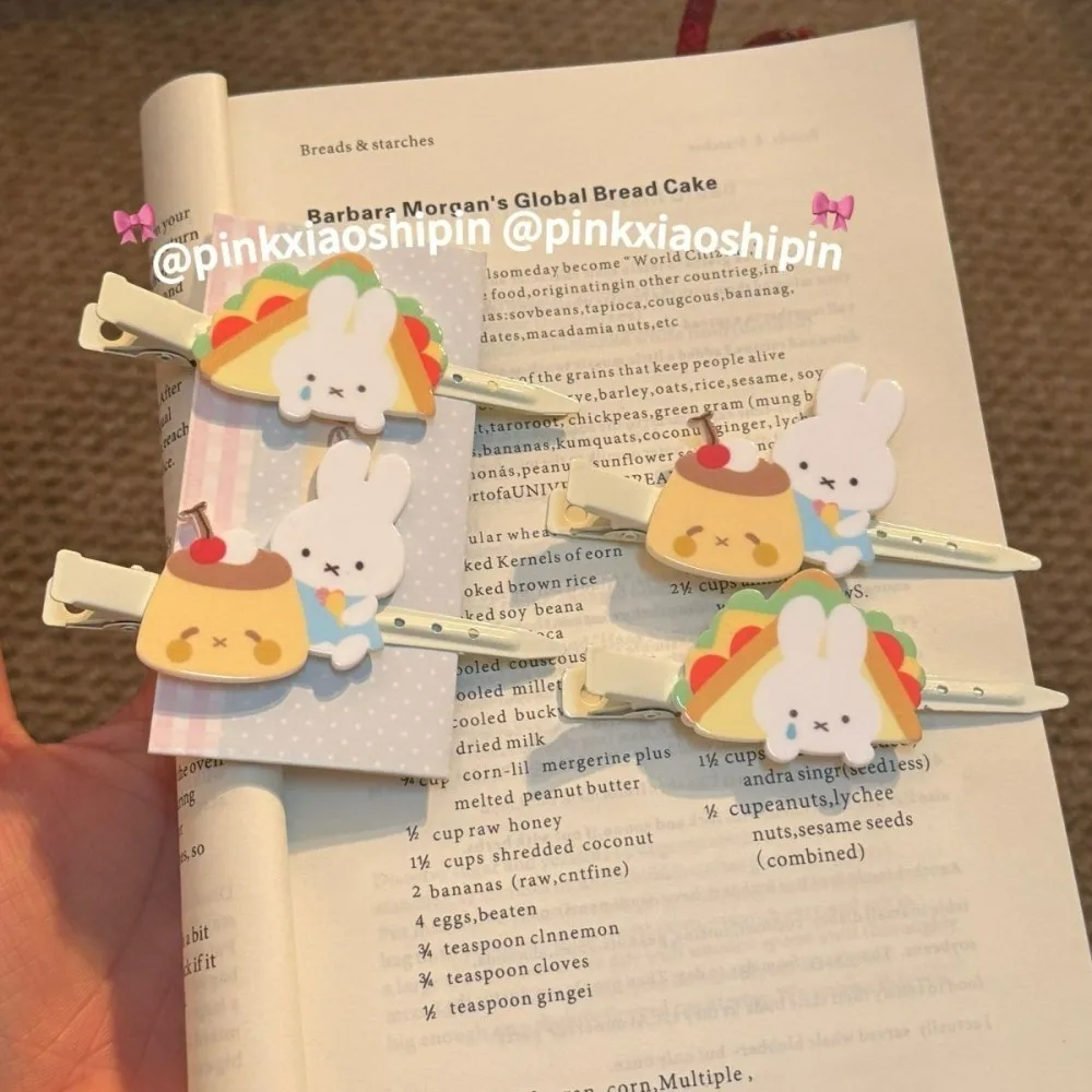 

Miffy Rabbit Bobby Pin Girlish Heart Cartoon Hair Clip Bangs Clip Cute Kawaii Student Hair Accessory Ornament Daily Styling Wear