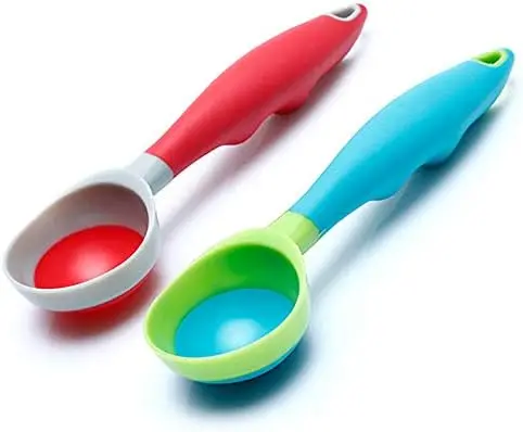 

2-Pack Nonstick Ice Cream Scoop, Anti-Freeze PPR+RUBBER, Dishwasher Safe, Comfortable Handle, Hanging Hole
