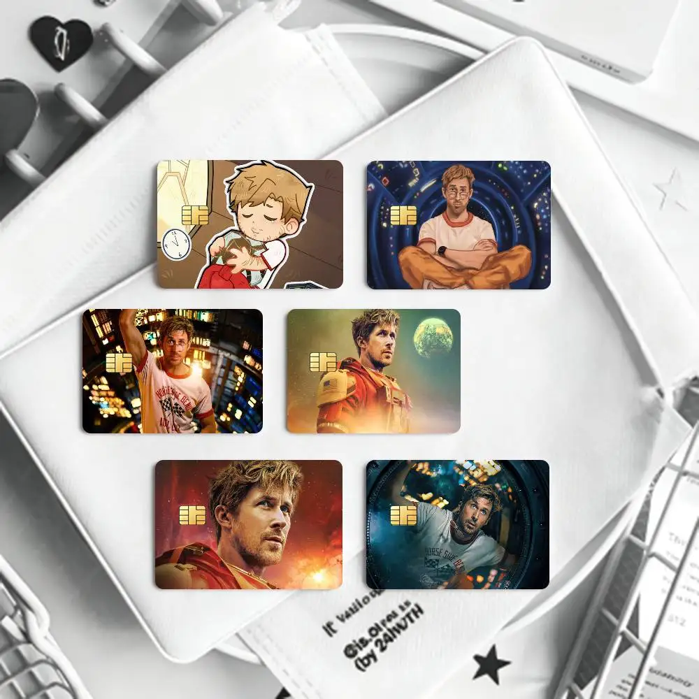 P-Project Hail Mary Ryan Gosling  Bank Credit Cards Bus Pass Stickers Cool Decoration Waterproof 4PCS Card