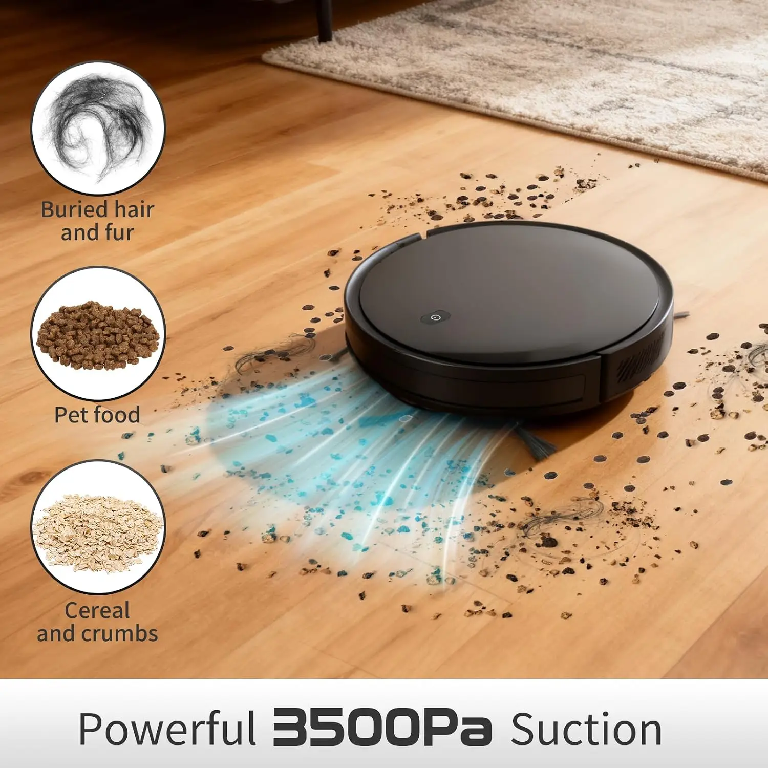 ^For Robot Vacuum and Mop Combo for Home, Pet Hair and Hard Floor G100 | 2-in-1 Robot Vacuum Cleaner with Wi-Fi/App/Voice/Remote