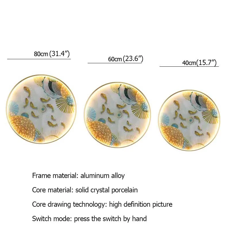 Современные Настенные светильники AFRA, искусственная фигурка рыбы, круглые светильники, креативные для домашней лестницы