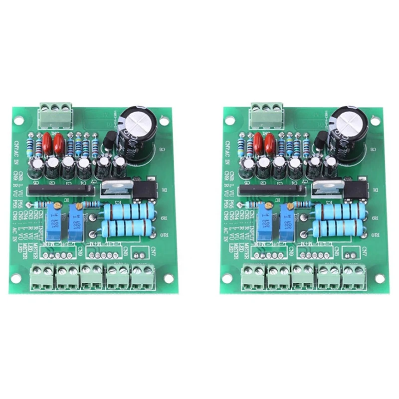 2X DC 9-12V VU Level Audio Meter Driver Board DB Level Meter Amplifier IC BA6138 Double-Sided Circuit Board