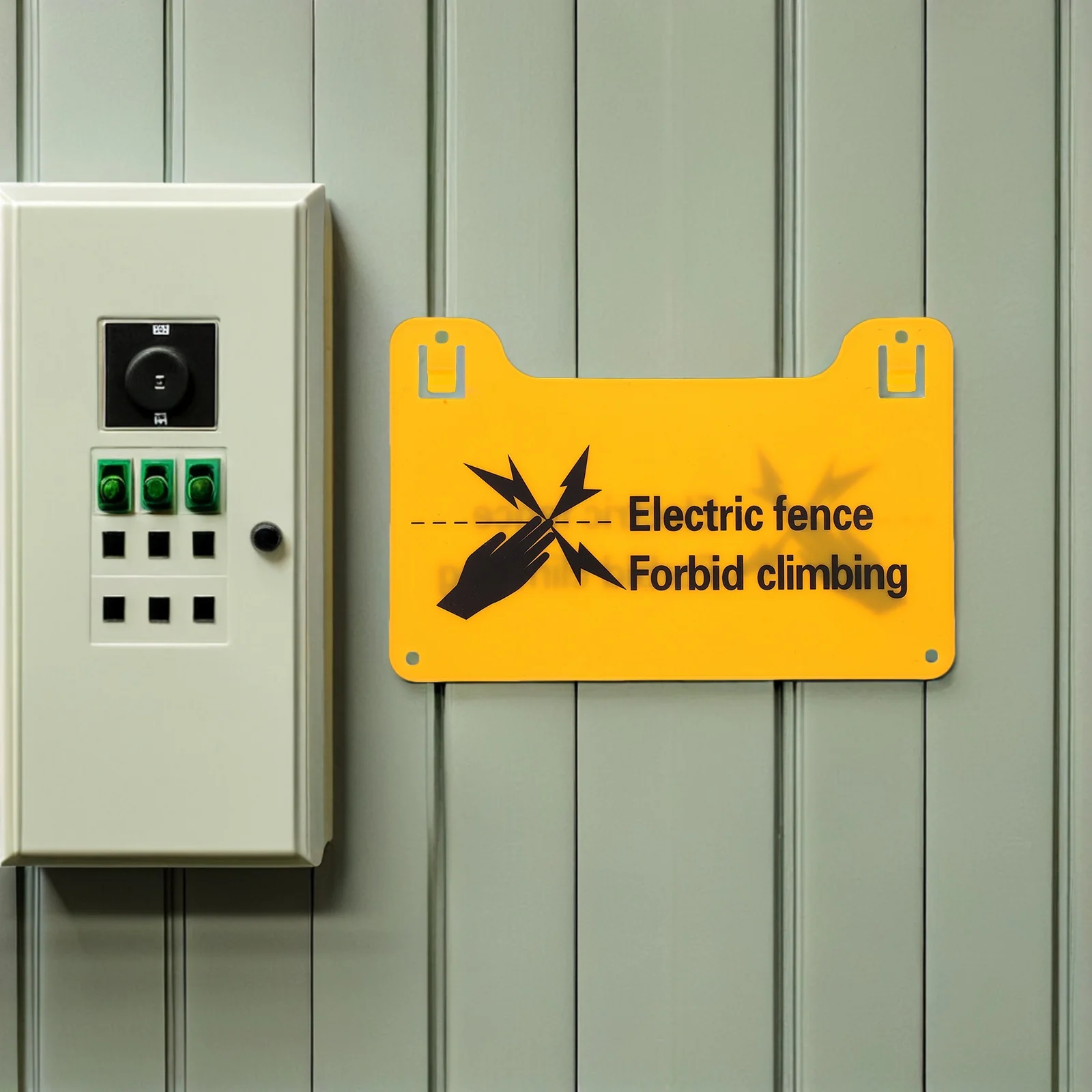 

10 Pcs Electronic Fence Warning Sign Electric Safety Label Alert Security The High Voltage Caution Board Pvc Risk Plastic Signs