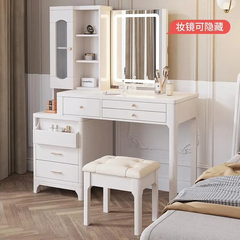 

Узкий письменный стол из массива дерева, современный простой выдвижной прикроватный столик для спальни, книжный шкаф, компьютерный столик, комод, встроенный