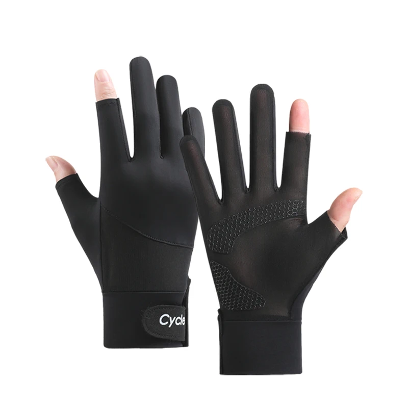 

Sun Protection Sports Gloves, Two Finger Touch Screen，Summer Breathable for Outdoor Cycling,Driving,Hiking,Fishing,Golfing