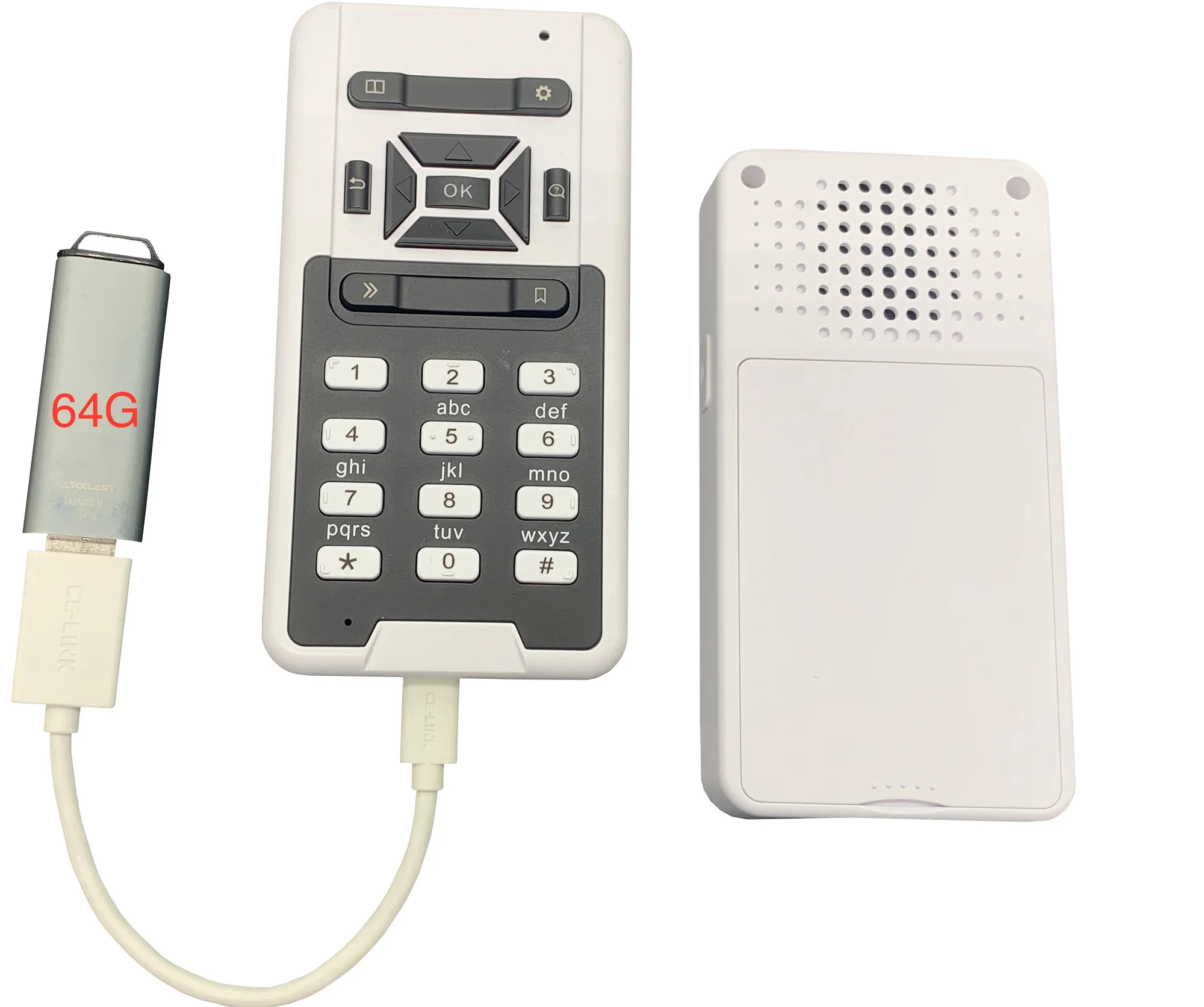 T6 daisy book player with 8gb storage USB read out function for the blind and visually impaired