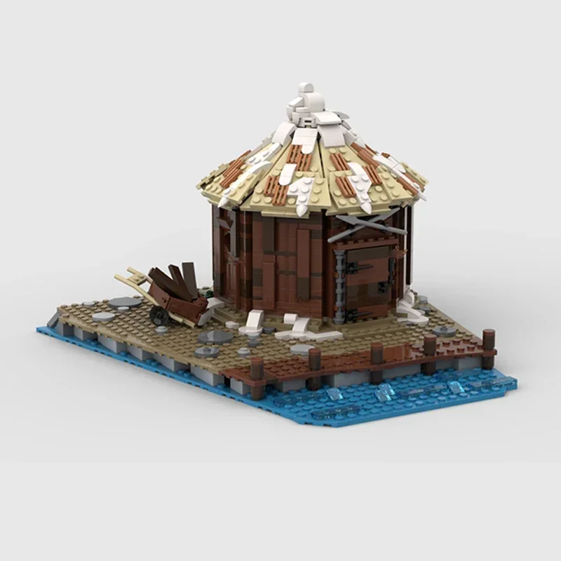 ประวัติศาสตร์ไวกิ้งเก็บกระท่อมฉากอิฐหมู่บ้านขยายบ้าน diorama บล็อกยุคกลาง Modular อาคาร Moc ที่ไม่ซ้ํากันจอแสดงผล