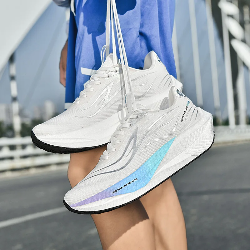 

Новые спортивные кроссовки для мужчин и женщин, беговые кроссовки с карбоновой пластиной, для марафонских забегов, амортизирующие, для тренировок по легкой атлетике