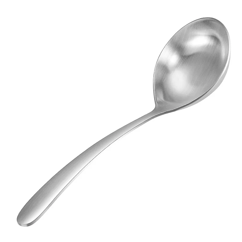 304 Stainless Steel Deepen Big Spoon Thicken Long Handle Soup Spoons Large Capacity Ramen Rice Scoops Kitchen Accessories