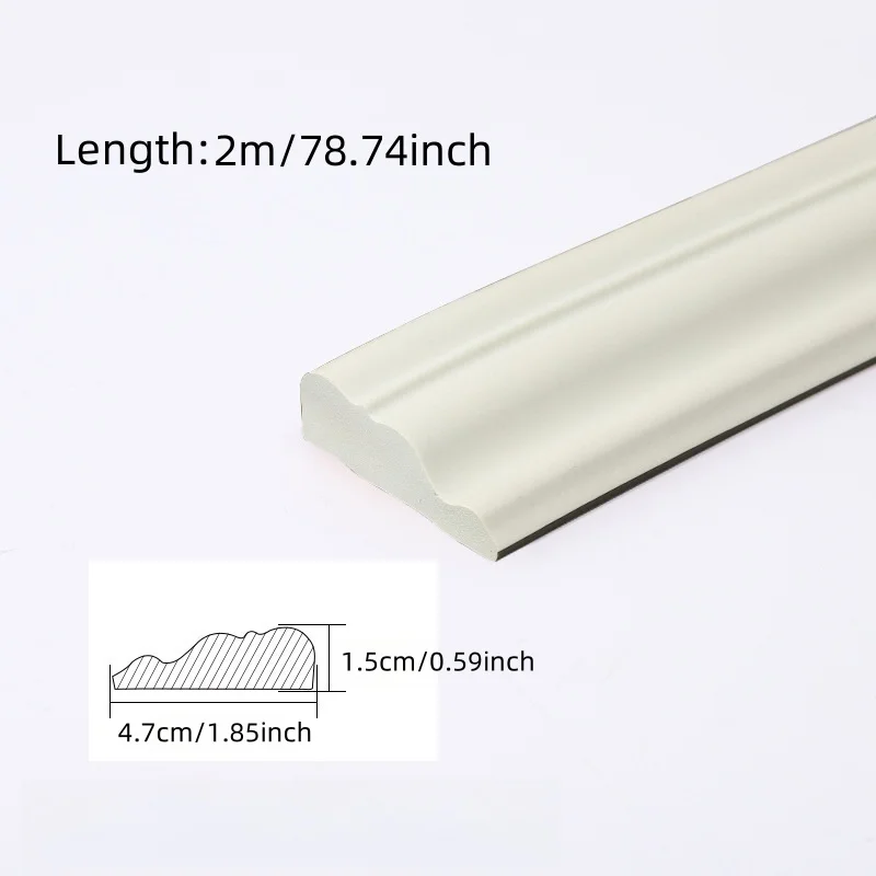1PC 2m/78.74inch Self Adhesive Wall Trim Line Skirting Border Wall Edge Strip Sticker Waterproof Baseboard Wallpaper