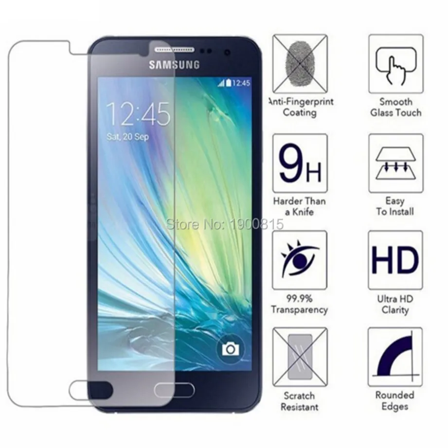 2pcs sm-a500fu sm-a500f sm-a500h protective glass guard tempered glass film for samsung galaxy a5 2015 screen protector saver