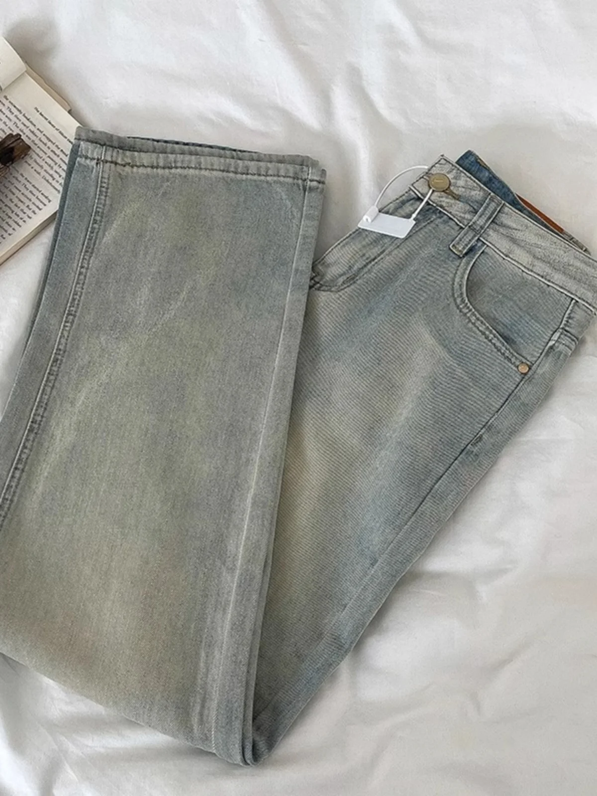 

Мужские джинсы в стиле ретро, свободные прямые повседневные брюки из денима, осенняя новинка, модный бренд для молодежи, тренд уличной моды