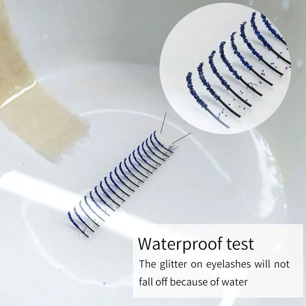 Srebrne Diamentowe Rzęsy Wróżki Błyszczące 240 szt. Halloween Boże Narodzenie Randka Impreza Makijaż Przedłużanie Rzęs Rzęsy Wróżki z Efektem Różdżki