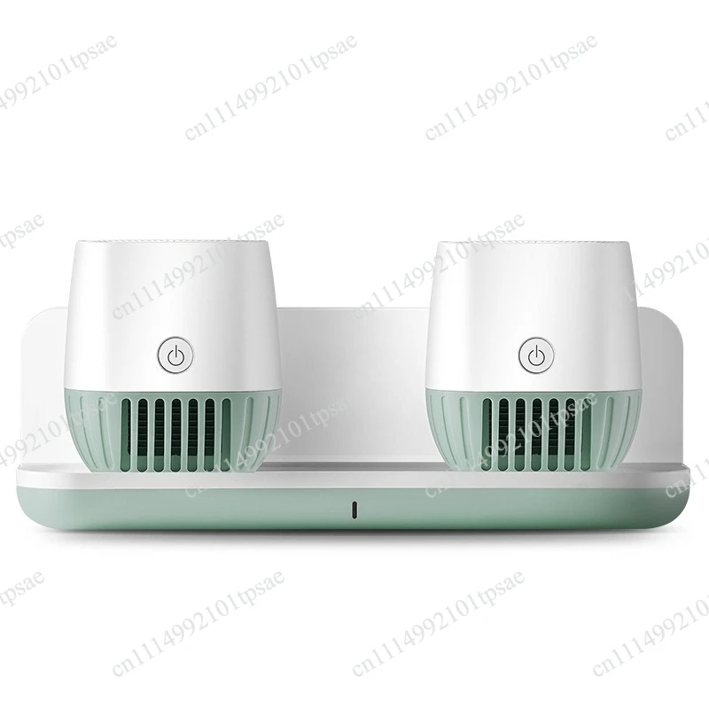 Wireless dual compartment fruit and vegetable cleaning machine, food purifier, remover, household kitchen small tool
