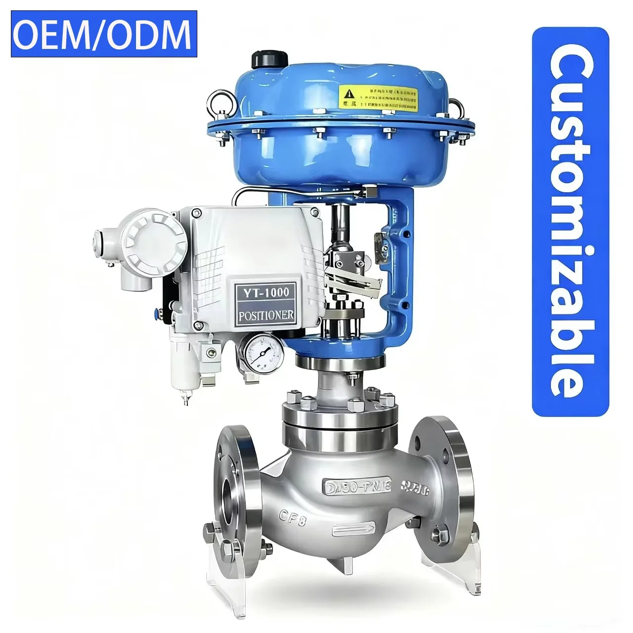 JITAI Single-Seater Pneumatic Diaphragm Regulating Valve Positioner Control Structure SS304/SS316L for G/as Pressure Valve