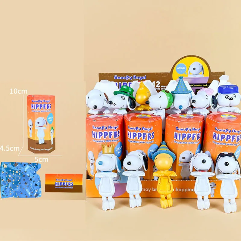 

Snoopy New Party Angel Trend Blind Boxed Car Ornaments Sticky Mobile Phone Ornaments Handmade Cross Border Cartoon Dolls