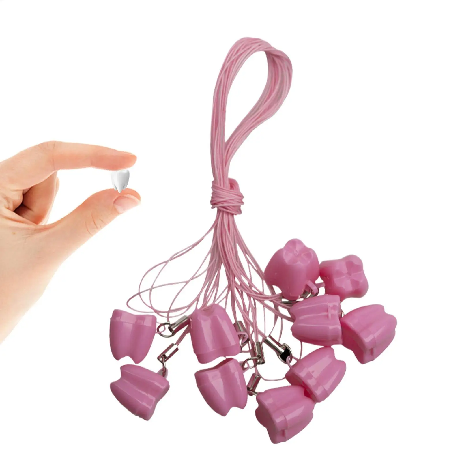 10 قطعة/المجموعة/مجموعة صندوق تذكار على شكل أسنان لطيف للطفل، طفل رضيع صبي فتاة المنزل السفر والحضانة