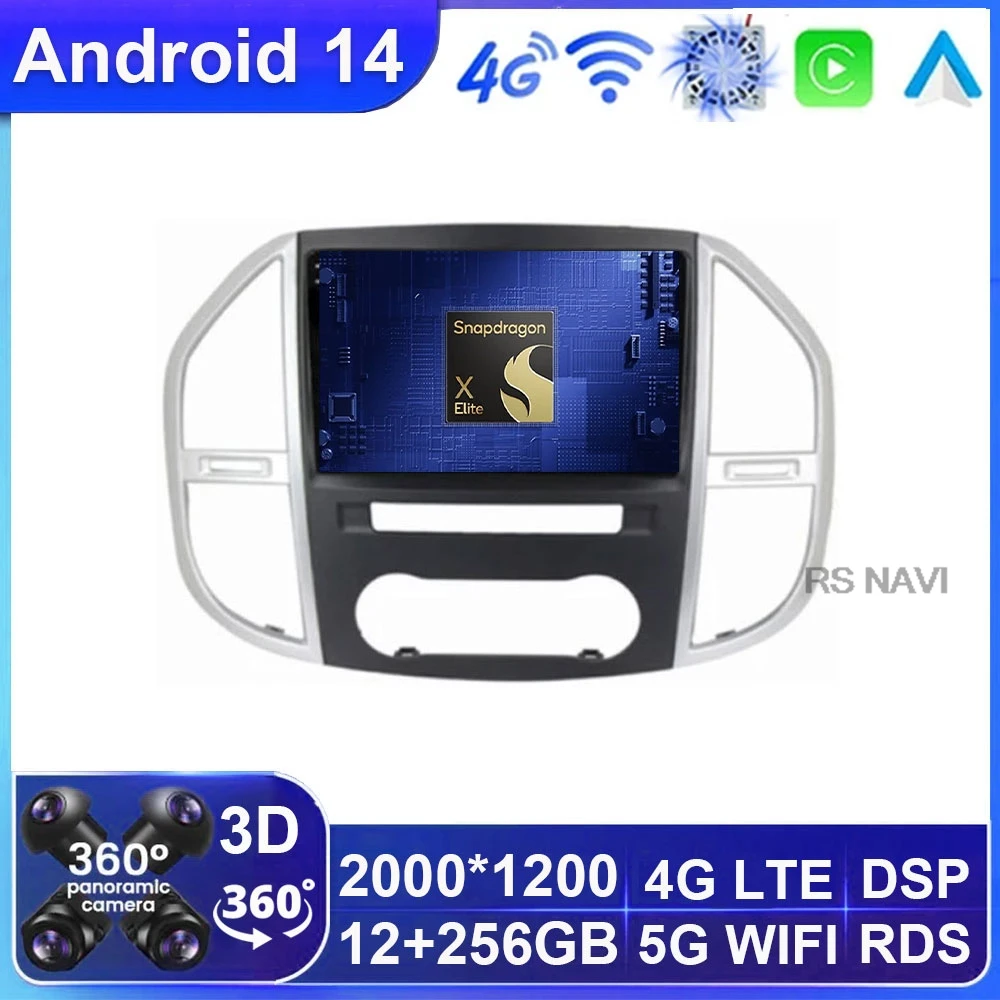 

Android 14 Car Radio For Mercedes Benz Vito W447 2014-2021 5G WIFI DVD Navigation BT Stereo Head Unit AUTO 4G LTE 2DIN GPS DSP