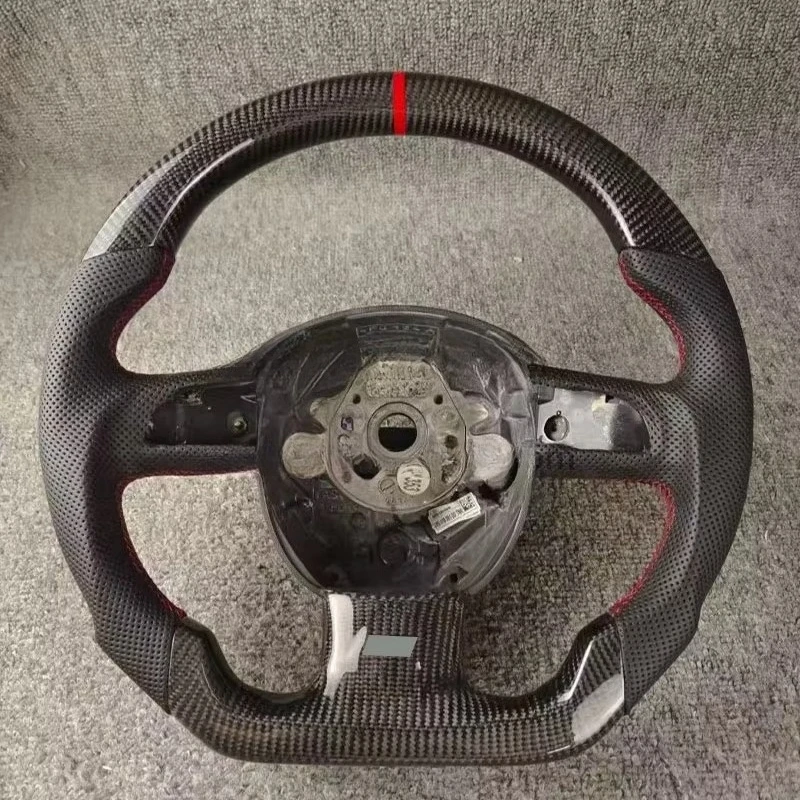 Factory Direct Sales Modification Leather Carbon Fiber Steering Wheel for S5 Car Steering Wheel