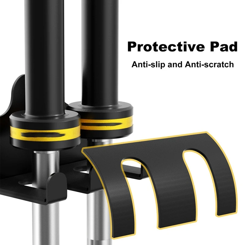 Cabide de barra de rack de barra, rack de parede de barra de ginásio de garagem, rack de montagem de barra vertical, revestido, acessório de ginásio em casa