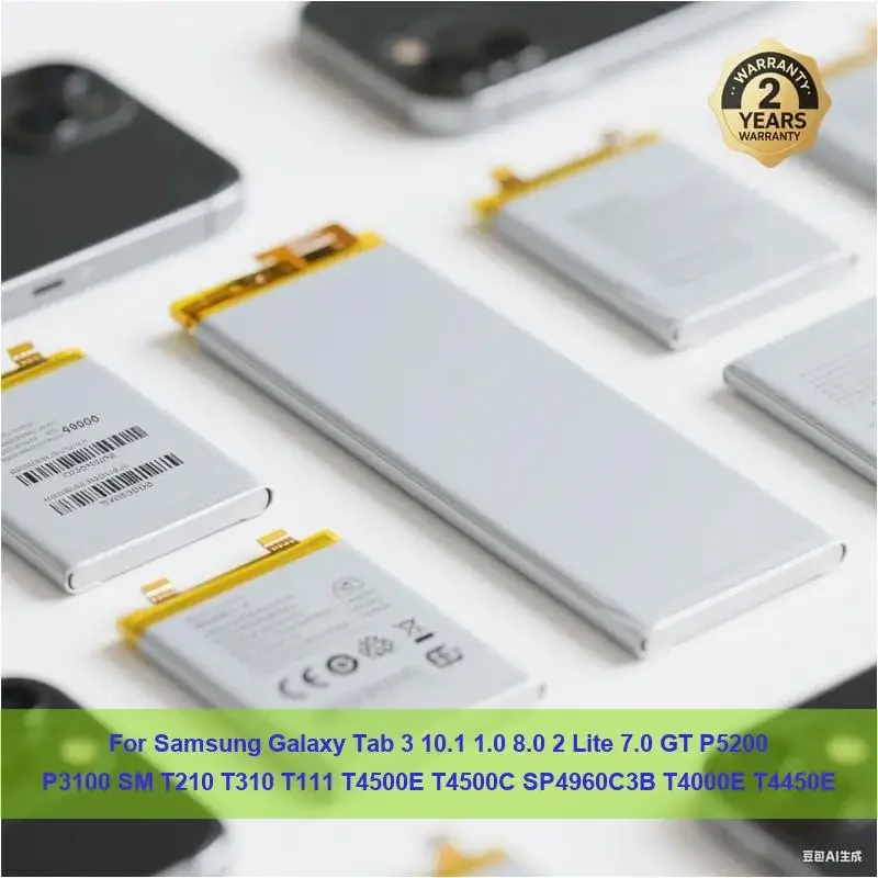 

Battery For Samsung Galaxy Tab 3 10.1 1.0 8.0 2 Lite 7.0 GT P5200 P3100 SM T210 T310 T111 T4500E T4500C SP4960C3B T4000E T4450E