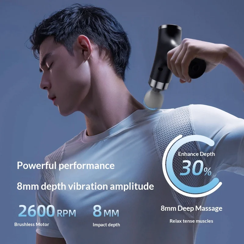 Picture 5: Detachable Elbow Long Handle Fascia Gun Smart Multi-head Muscle Massager Deep Relax Tool for Home Daily Use