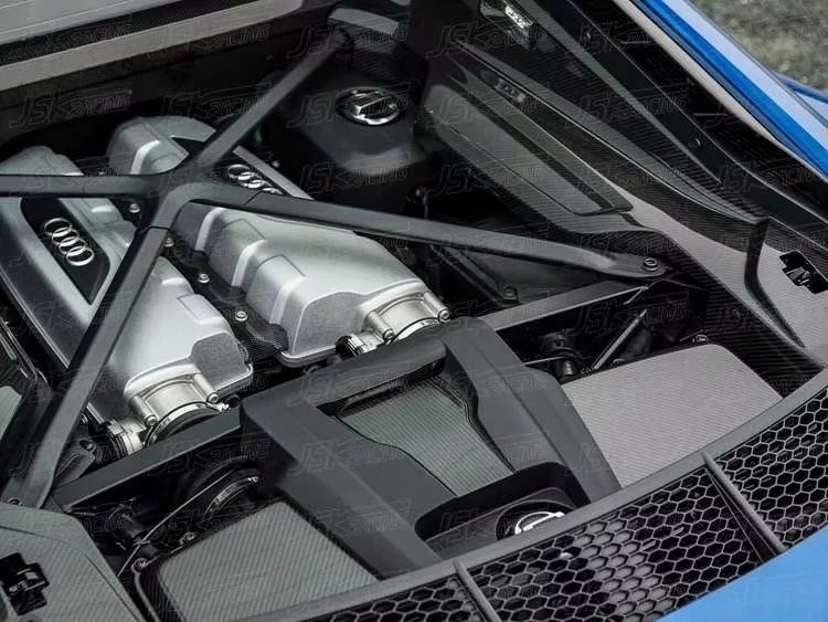 DRY CARBON FIBER ENGINE BAY UNDERSCREEN SHIELD (5 PCS) for 2016-2017 R8 V10 PLUS