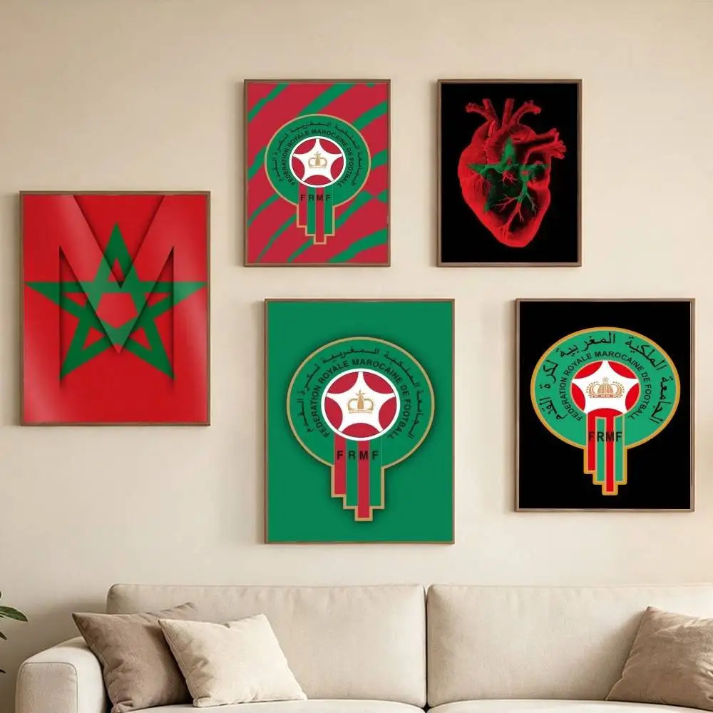 Art-T Morocco-O Flag Poster High Quality Dorm Living Room Aesthetic Wall Decoration Painting Stickers Gift