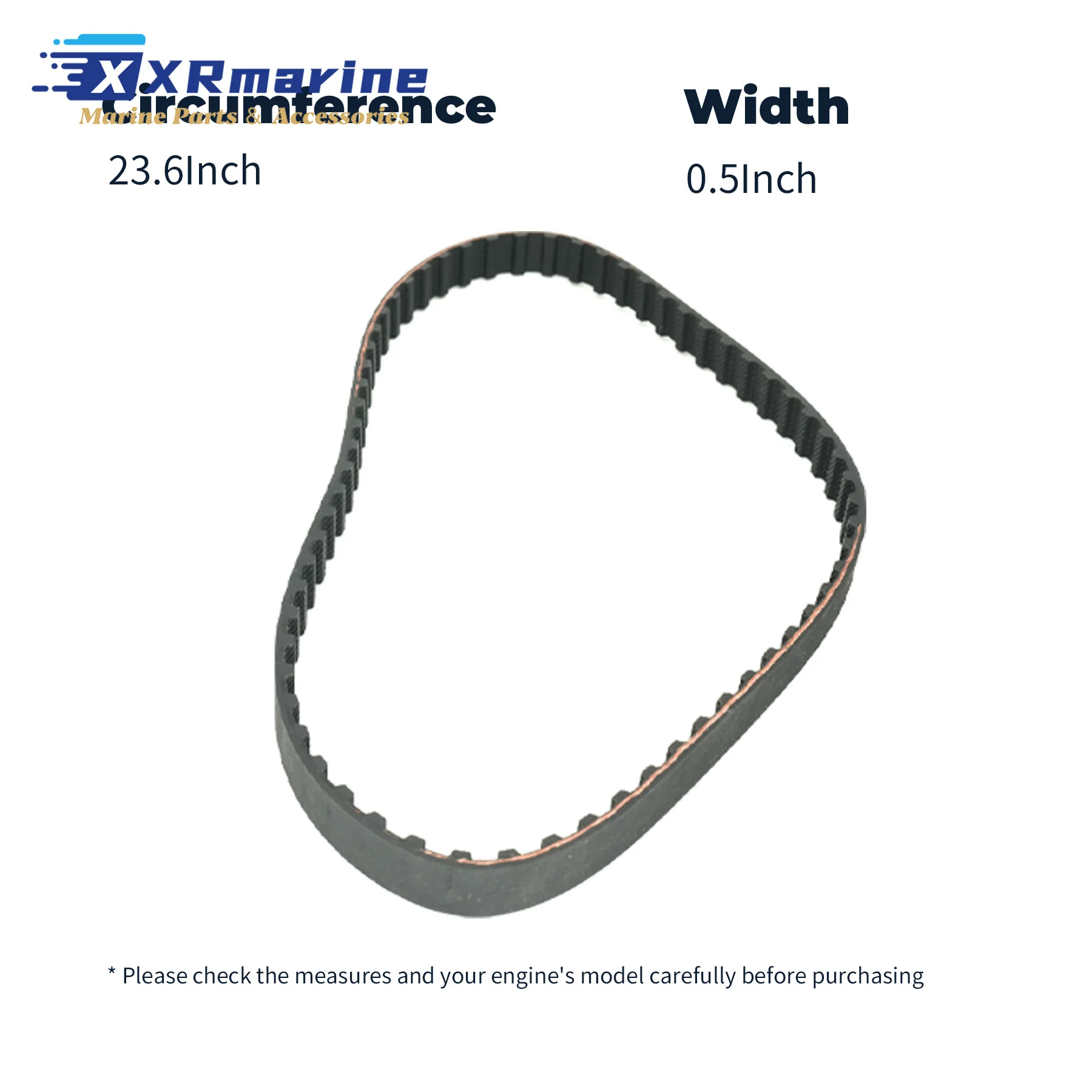 6G8-46241 Timing Belt Compatible with Yamaha Marine 4 Stroke 9.9HP F9.9 FT9.9 T9.9 Outboard Motors 6G8-46241-00 Sierra 18-15133