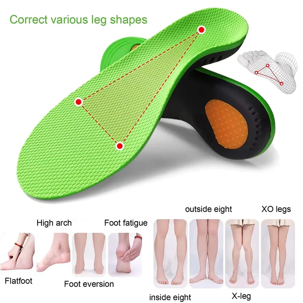 Orthopedic High Arch Support Insoles Shoes Sole For Feet Arch Pad Relieve Plantar Fasciitis Pain Flat Foot Sports Shoes Insert