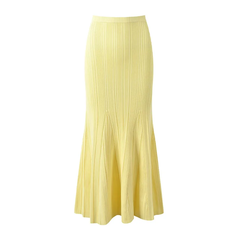 Women Knitted Cotton Skirt High Quality Mermaid Skirt