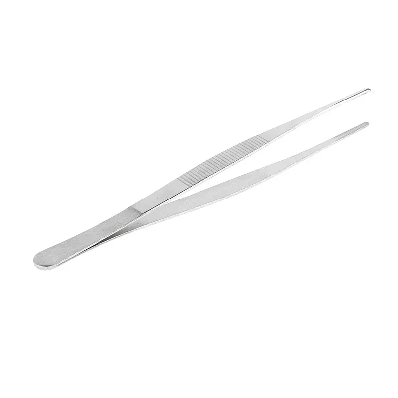 Stainless Steel 430 Anti-iodine Medical Tweezers Long Straight Forceps 12.5cm-30cm Straight Head Elbow Thicken DIY Tweezer Tools