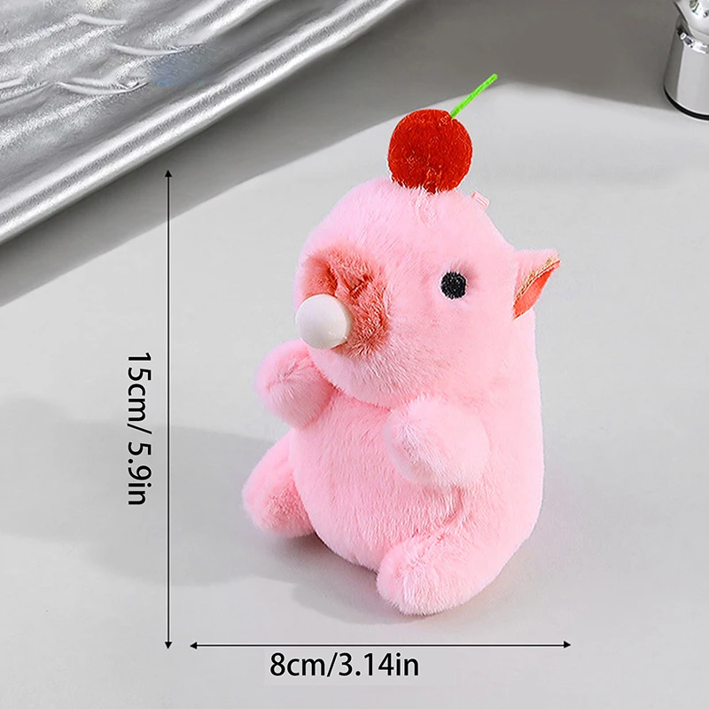 Kawaii Plush Keychain Cute Capibara With Turtle Bag Creative Doll Simulation Capibara Anime Fluffty Toy Birthday Gifts